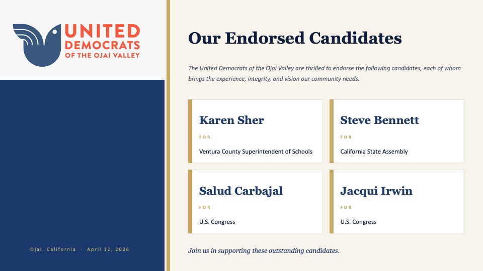 UDOV Endorsements — April 2026